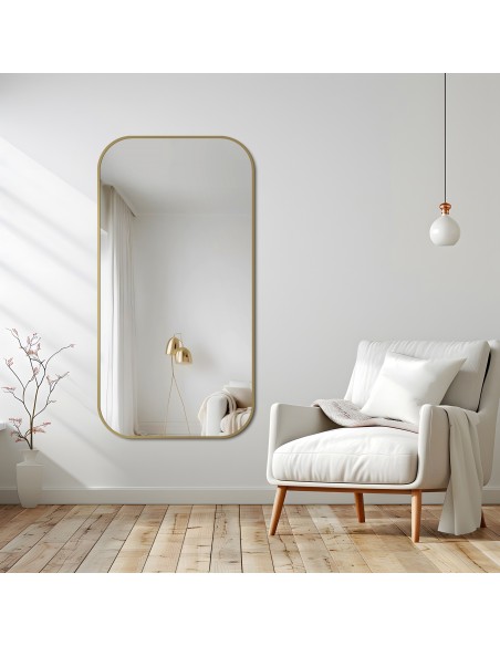 Lustro w ramie złotej MDF SLIM - GERDA - kolor ramy do wyboru