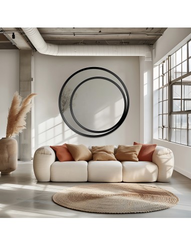 Okrągłe lustro w lustrze w podwójnej...