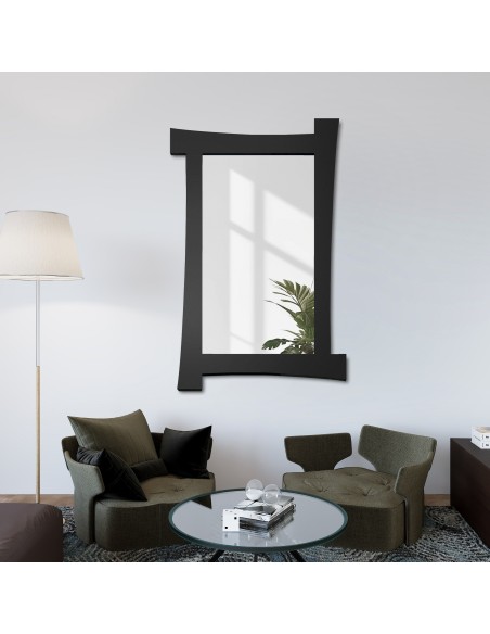 Lustro w matowej czarnej ramie - LUIS MDF - kolor ramy do wyboru