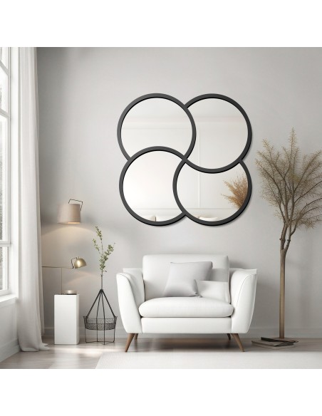 Lustro dekoracyjne w czarnej ramie MDF - MIRO - kolor ramy do wyboru