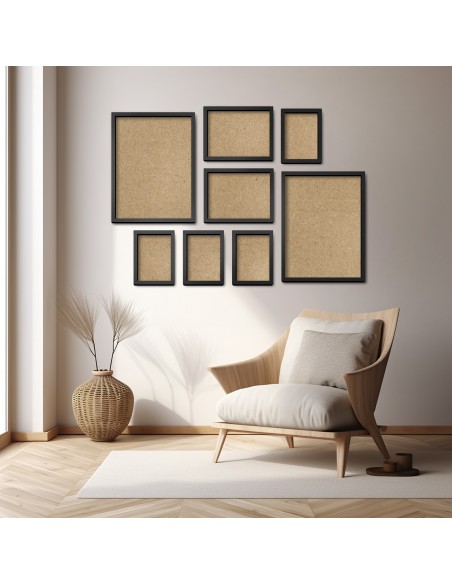 Zestaw czarnych ramek na zdjęcie - stwórz własną galerię