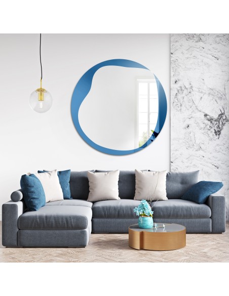 Nieregularne lustro niebieskie - ICY BLUE