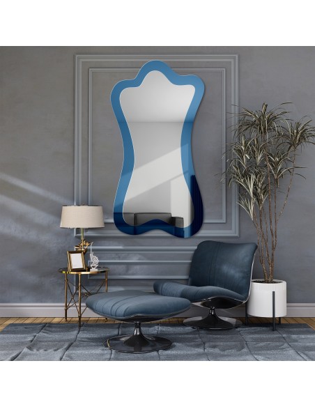 Nieregularne lustro niebieskie - SAPPHIRE BLUE