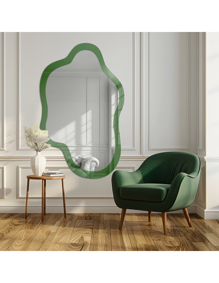 Nieregularne lustro zielone - CYPRESS GREEN