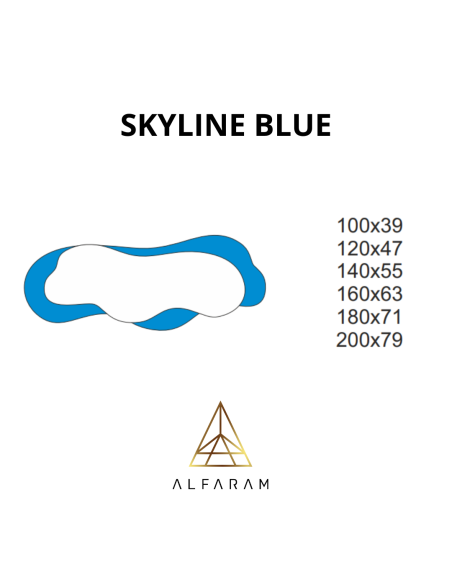 Nieregularne lustro niebieskie - SKYLINE BLUE