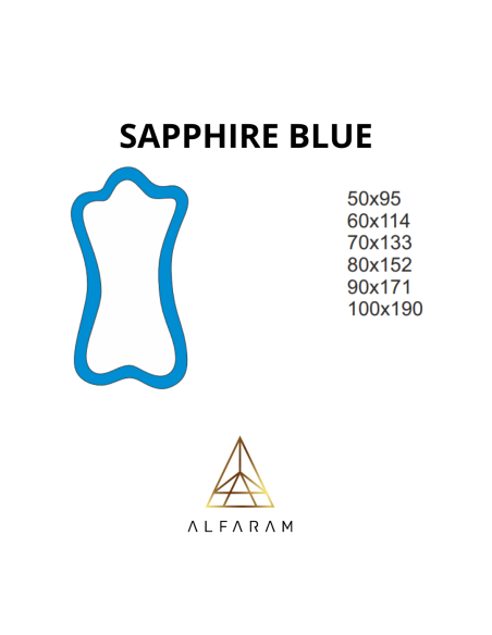 Nieregularne lustro niebieskie - SAPPHIRE BLUE