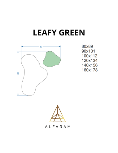 Nieregularne lustro zielone - LEAFY... Nieregularne lustro zielone - LEAFY...