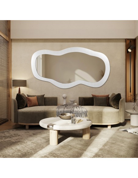 Dekoracyjne lustro na szkle ornamentowym estriado - LUXORA GLASORI