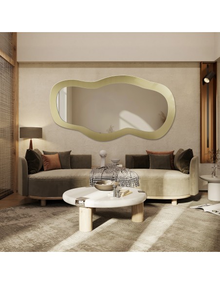 Dekoracyjne lustro na szkle ornamentowym estriado - LUXORA GLASORI