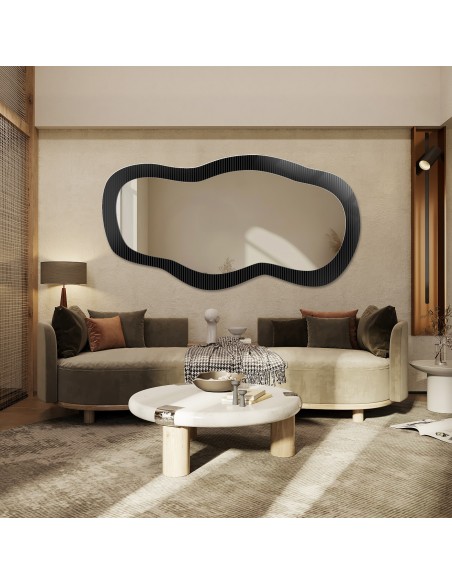 Dekoracyjne lustro na szkle ornamentowym estriado - LUXORA GLASORI