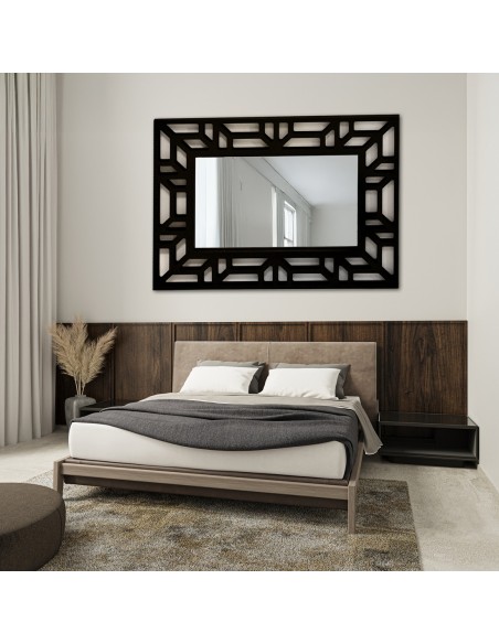 Lustro w ażurowej dekoracyjnej ramie MDF - ROZEL- kolor ramy do wyboru