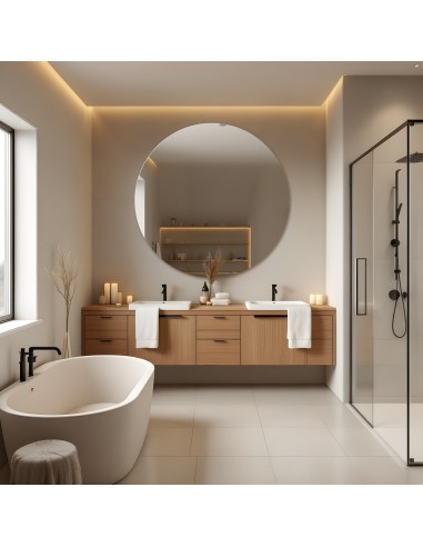 Lustro łazienkowe okrągłe szlifowane...