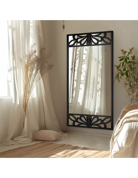 Lustro prostokątne z ażurowym dekorem MDF – VERONELLE SERENEO 100x200