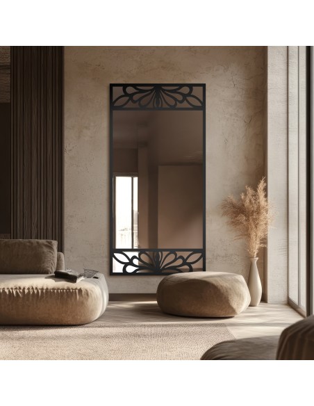 Lustro prostokątne z ażurowym dekorem MDF – VERONELLE SERENEO 100x200