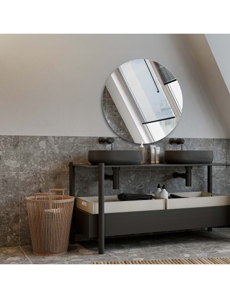 Lustro łazienkowe okrągłe szlifowane - KOŁO 70 cm