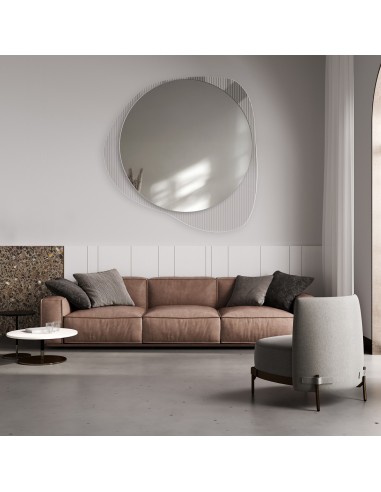 Dekoracyjne lustro na szkle ornamentowym estriado LUXORA ELEGRA - LUXORA ELEGRA 60x61 - PROMOCJA W- 77
