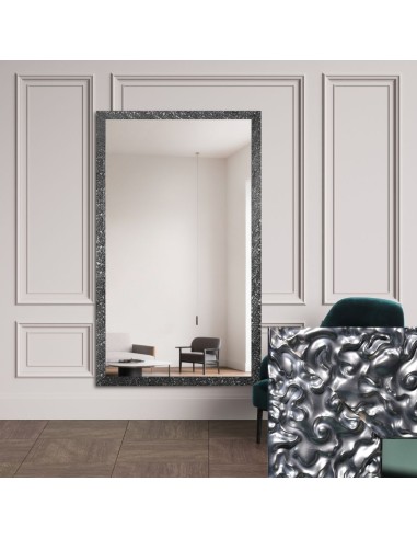Lustro glamour w bogatej grafitowej...