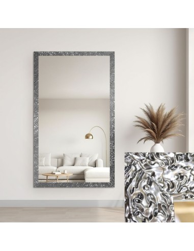 Lustro glamour w bogatej srebrnej...