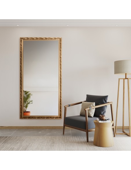 Lustro w ornamentowej zdobionej ramie - 7004001