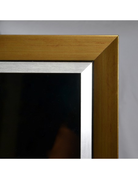 Lustro w eleganckiej złoto srebrnej ramie drewnianej - 5201011