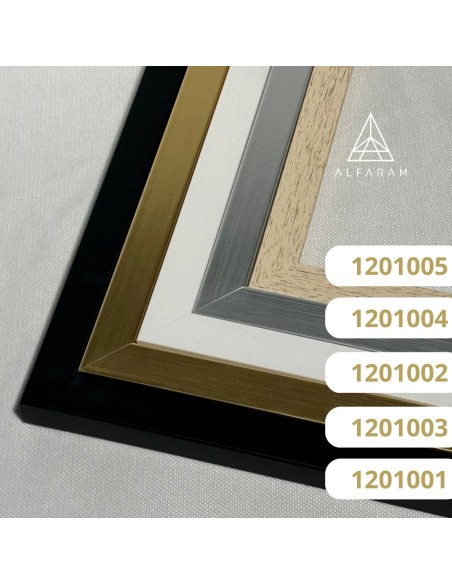 Lustro prostokątne w minimalistycznej złotej ramie- 1201 - kolor ramy do wyboru