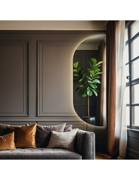 Lustro o nieregularnym kształcie z podświetleniem - NOE LED