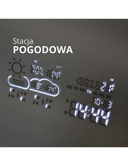 Lustro półokrągłe czarne z LED - DOPPIO W DWÓCH CZĘŚCIACH LED W RAMIE - PROMOCJA W- 175