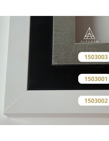 Lustro w czarnej ramie z podświetleniem - 1503 LED - na wymiar