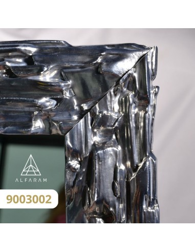 Eleganckie lustro ścienne w srebrnej...