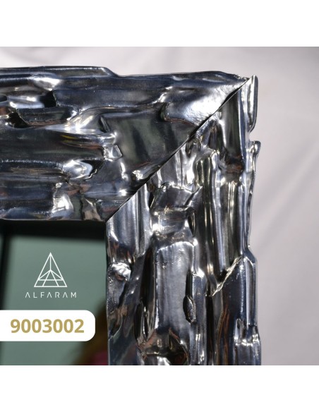 Eleganckie lustro ścienne w srebrnej ramie z grafitową taflą - CLAUDE GRAPHITE