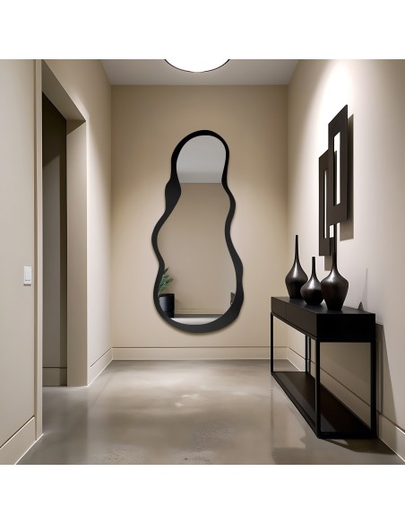 Lustro o nieregularnym kształcie w ramie mdf- RISOL W RAMIE