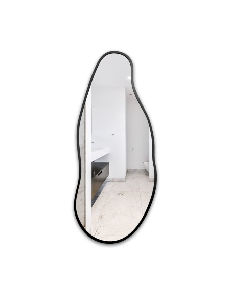 Lustro o organicznym kształcie w ramie - BARYT W RAMIE