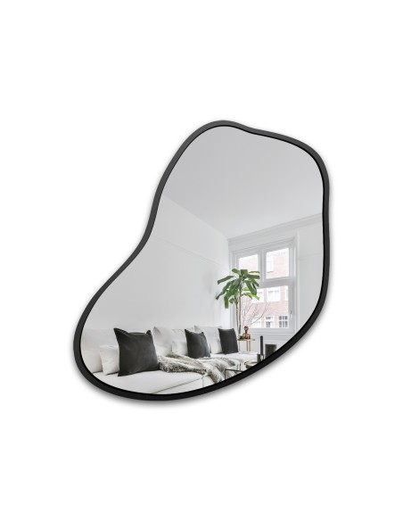 Lustro o organicznym kształcie w ramie - KWARC W RAMIE