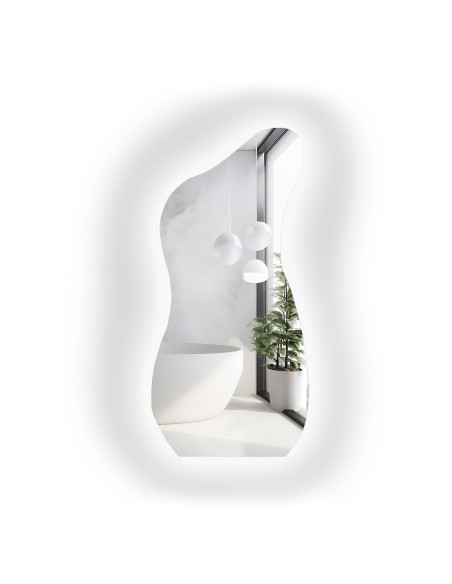 Lustro o organicznym kształcie z podświetleniem - ANGELIT LED