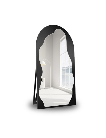 Organiczne lustro stojące w półowalu w ramie MDF - AURO 2 STOJĄCE