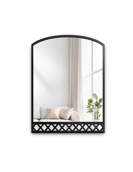 Lustro okno loft ze szprosami MDF - BRUNO - kolor ramy do wyboru