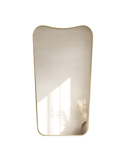 Lustro nieregularne w ramie złotej MDF SLIM - ELIZABETH