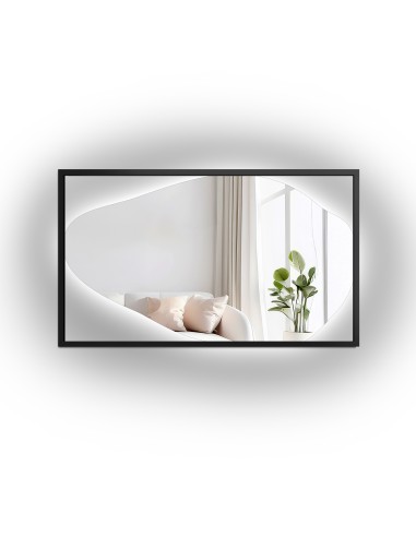 Lustro organiczne w czarnej ramie MDF... Lustro organiczne w czarnej ramie MDF...