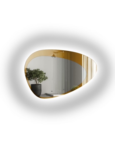 Lustro o organicznym kształcie z podświetleniem - KALCYT LED