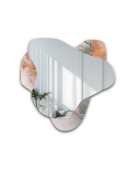 Nieregularne lustro na różowym marmurze - MARBLE FIORATO