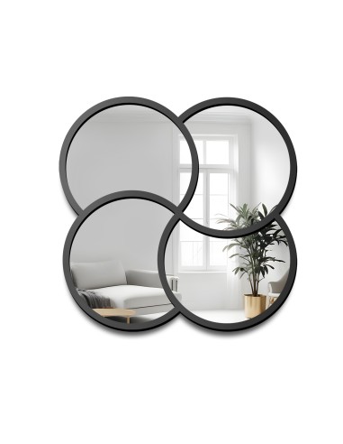 Lustro dekoracyjne w czarnej ramie...