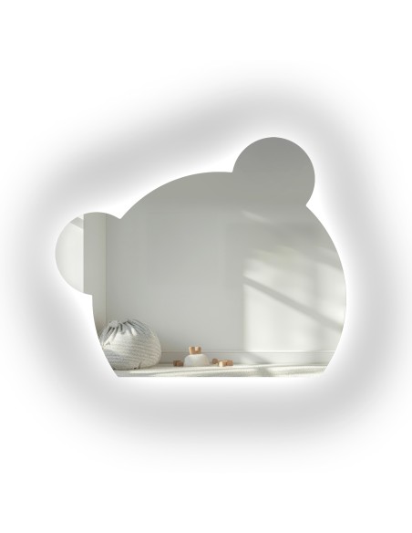 Lustro do dziecięcej łazienki z podświetleniem– PANDA LED