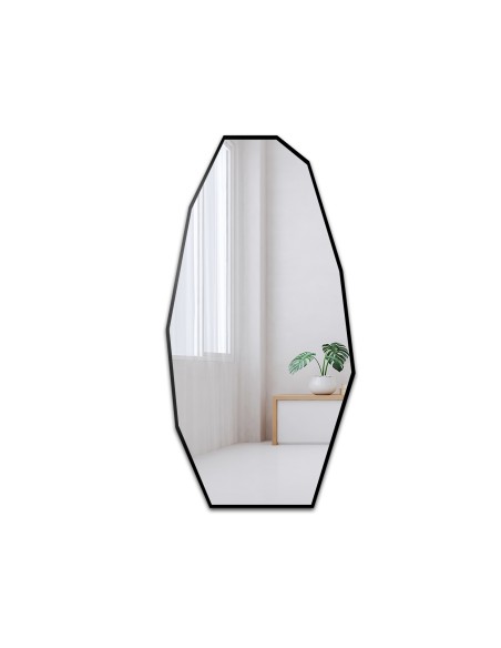 Dekoracyjne lustro o ostrym organicznym kształcie w ramie - PIRYT W RAMIE