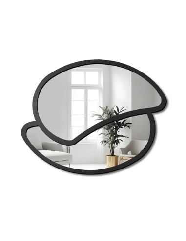 Lustro w matowej czarnej ramie MDF -...