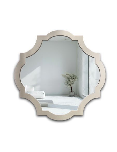 Lustro ścienne w stylu retro w ramie - SKARLET