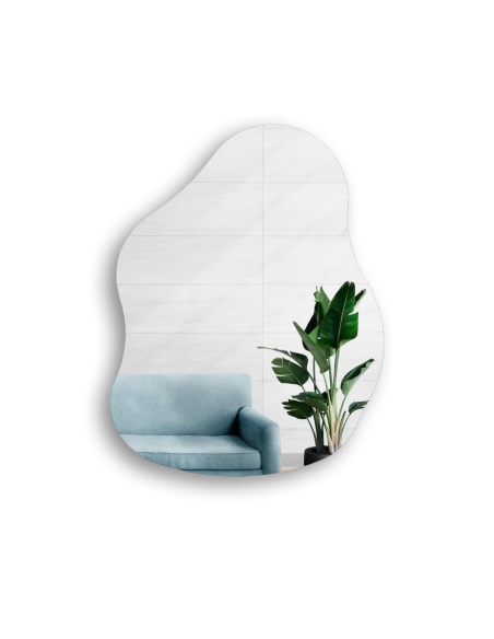 Dekoracyjne lustro o organicznym kształcie - STONE