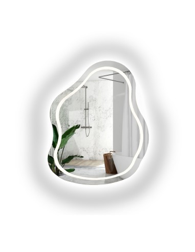 Lustro łazienkowe o nieregularnym...
