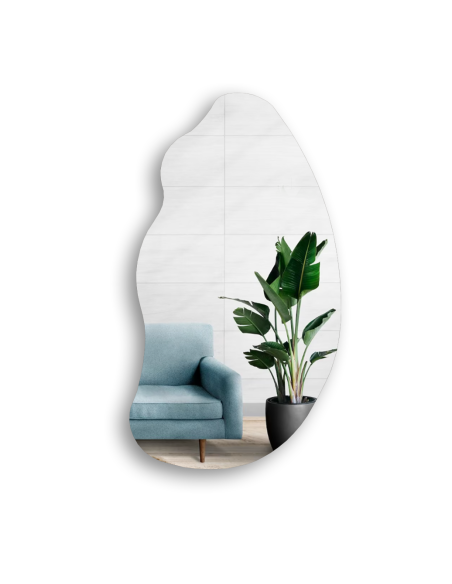 Dekoracyjne lustro o organicznym kształcie - TOPAZ