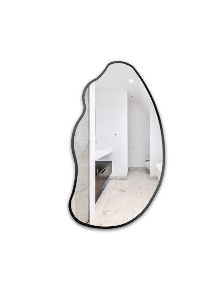 Lustro o organicznym kształcie w ramie - TOPAZ W RAMIE