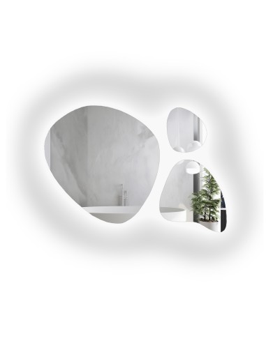 Zestaw trzech luster organicznych z...